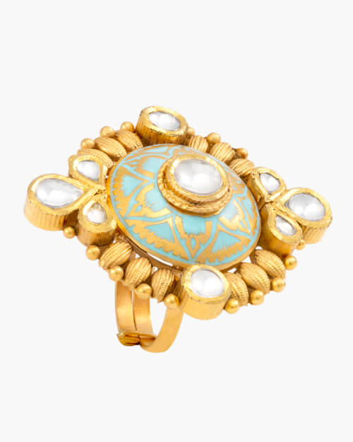 Buy Latest Gold Gemstone Rings Designs Online - Vaibhav Jewellers