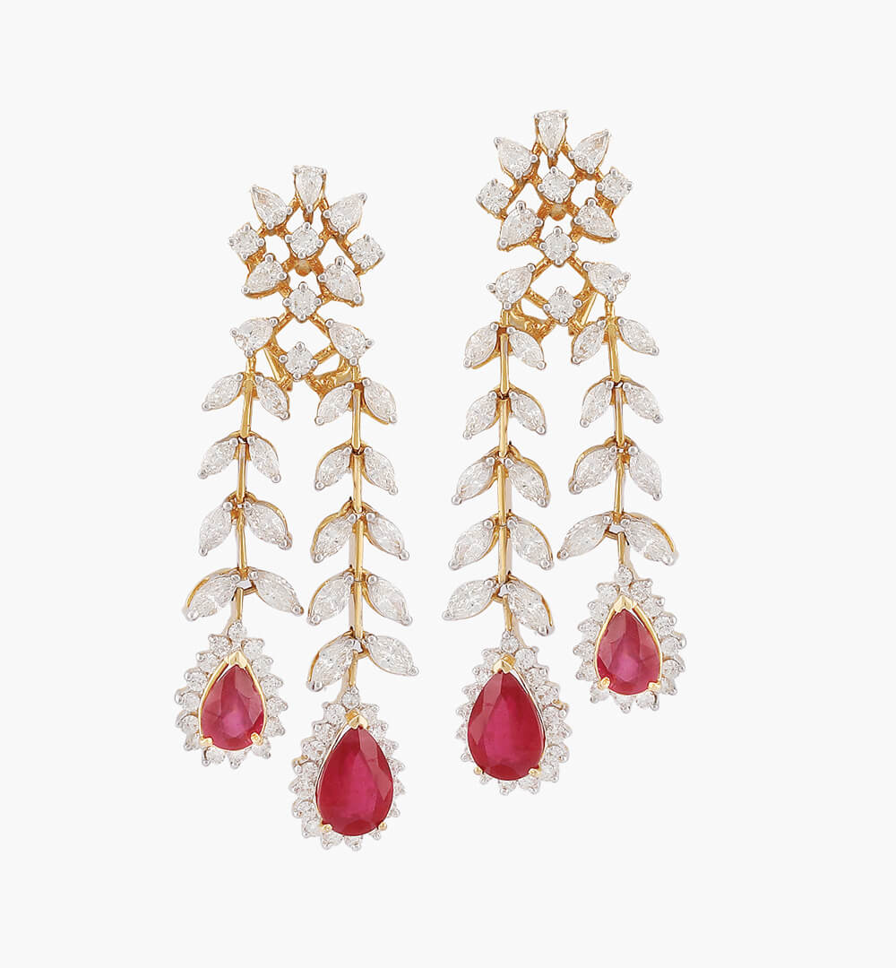 Sawansukha Diamond ColourStone Earring