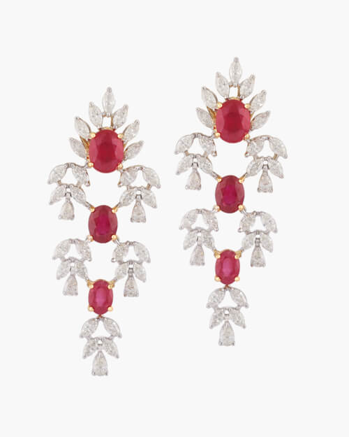 Sawansukha Diamond ColourStone Earring