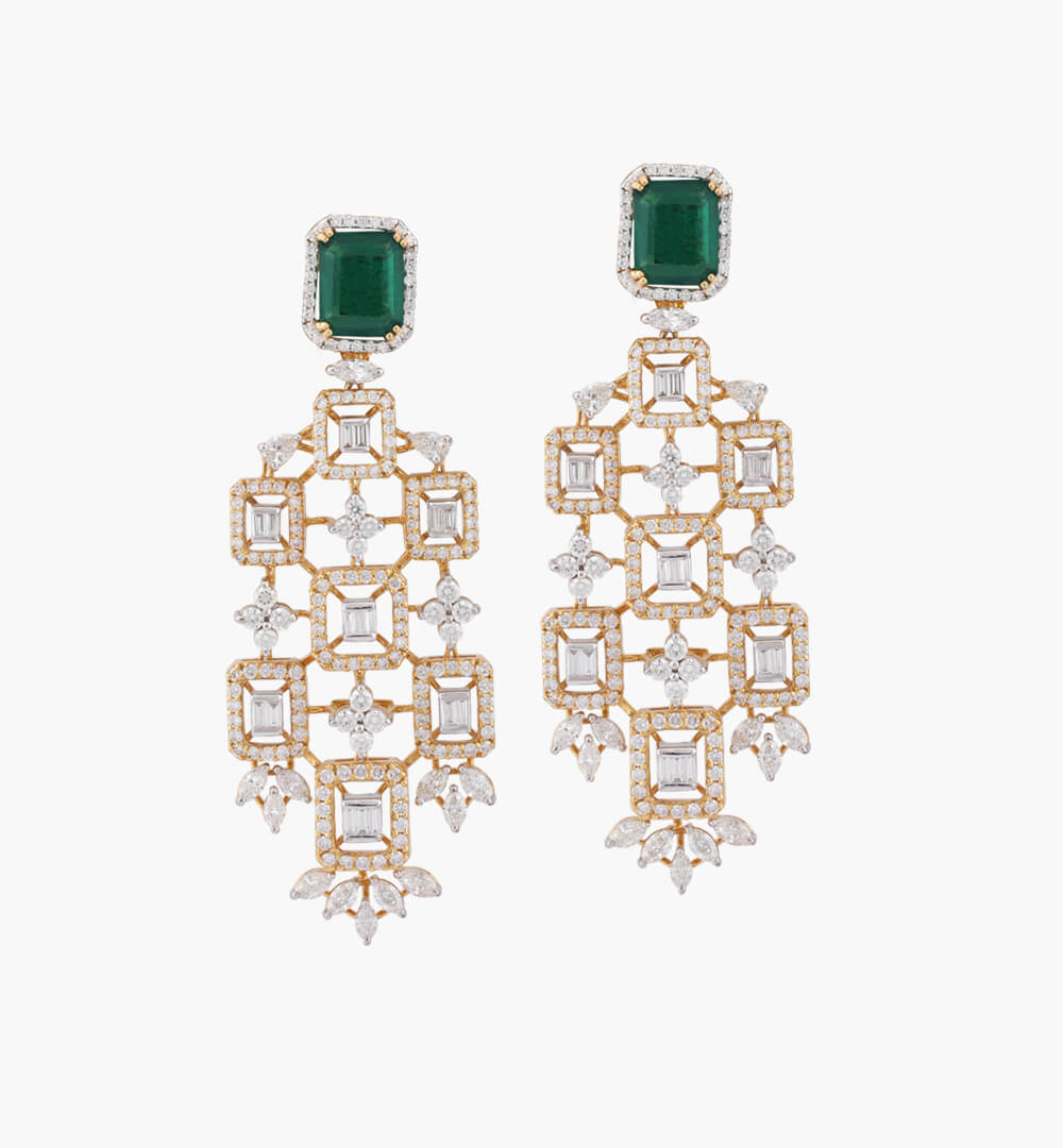 Sawansukha Diamond ColourStone Earring