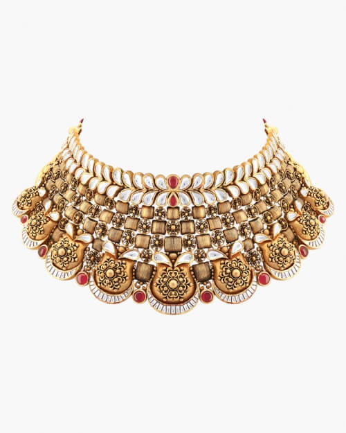 Sawansukha Heavy Weight Antique Polki Necklace