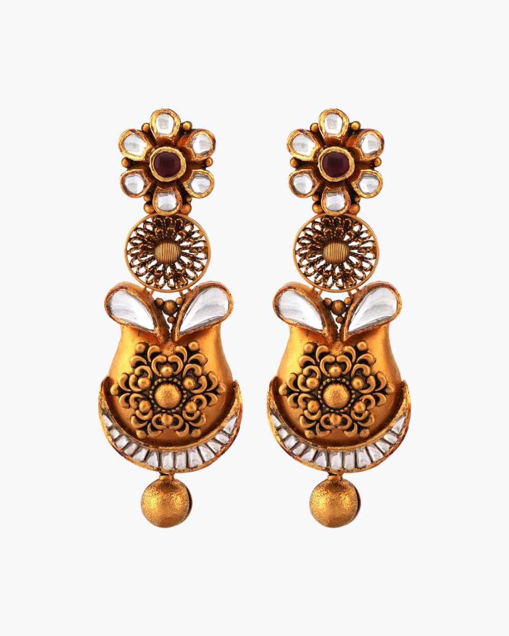 Sawansukha Antique Polki Earring