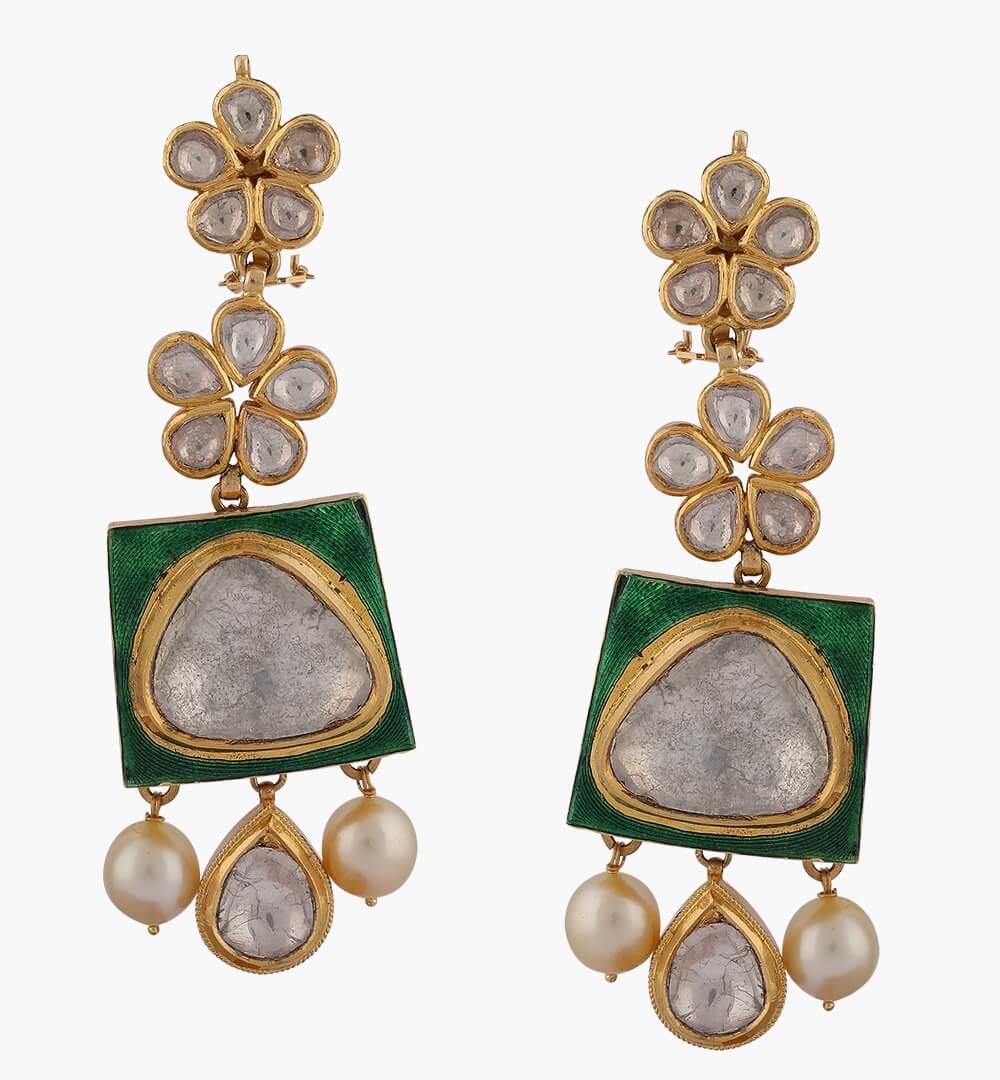 Sawansukha Antique Polki Earring