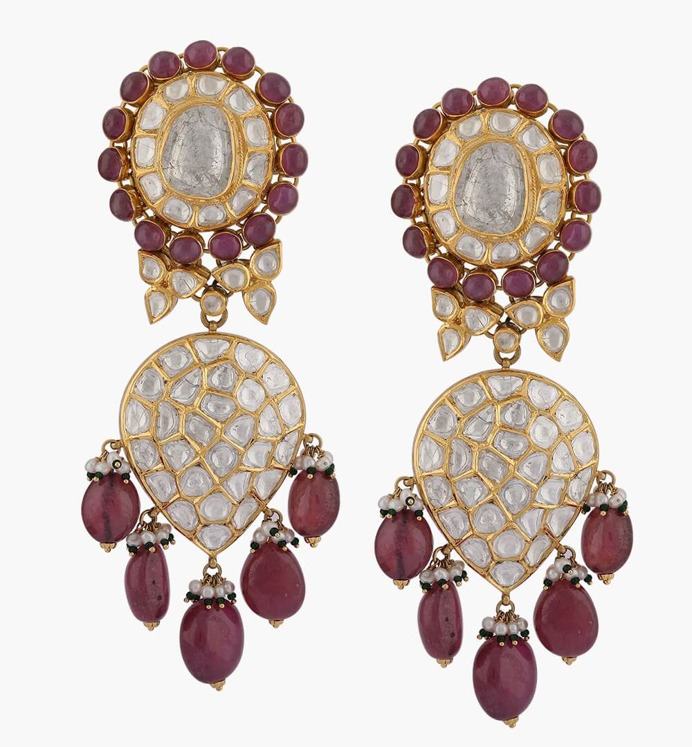 Sawansukha Antique Polki Earring