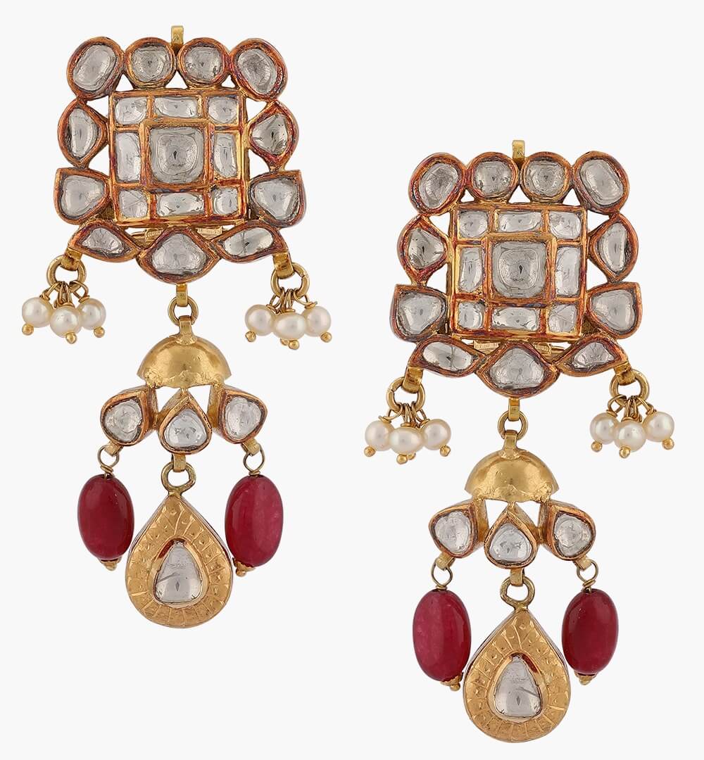 Sawansukha Antique Polki Earring