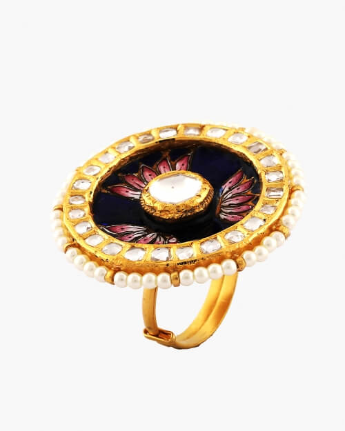 Sawansukha Meenakari Ladies Cocktail Ring