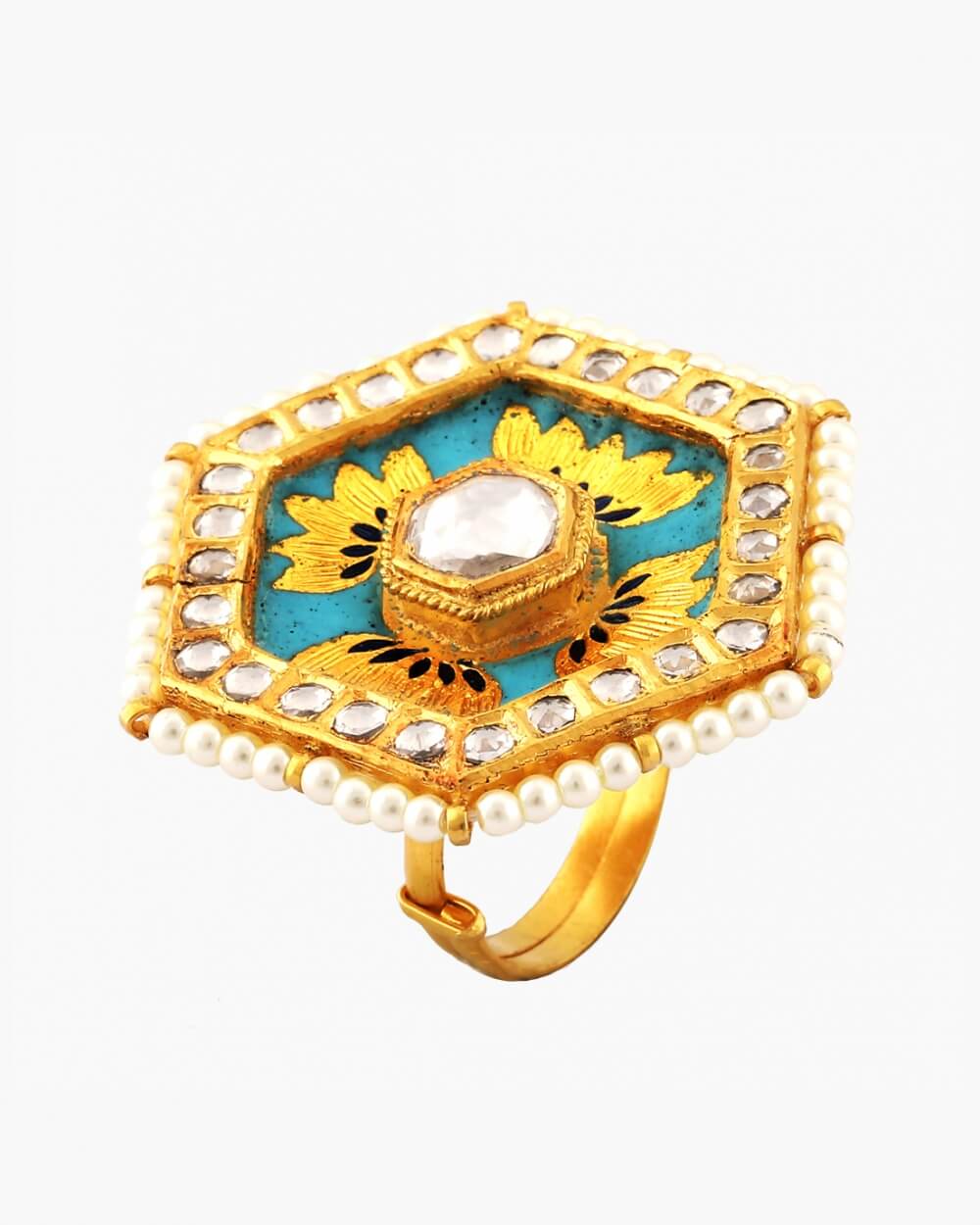 Sawansukha Meenakari Ladies Cocktail Ring