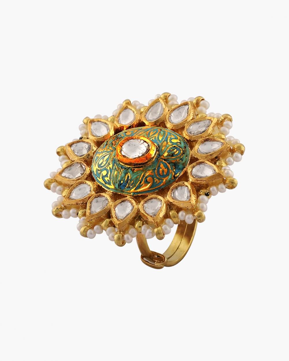 Sawansukha Meenakari Ladies Cocktail Ring