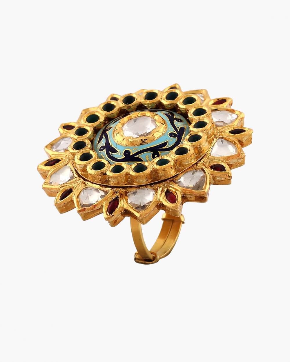 Sawansukha Meenakari Ladies Cocktail Ring