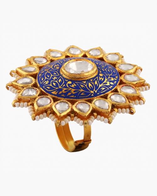 Sawansukha Meenakari Ladies Cocktail Ring