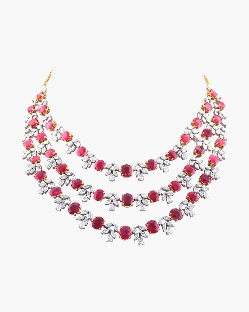 Sawansukha Diamond ColourStone Necklace