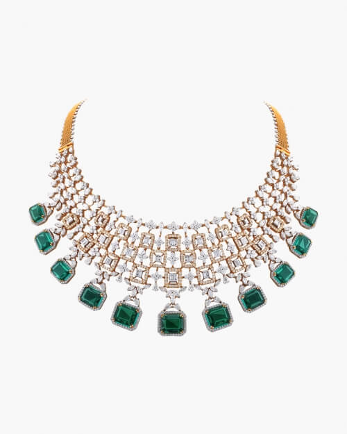 Sawansukha Diamond ColourStone Necklace