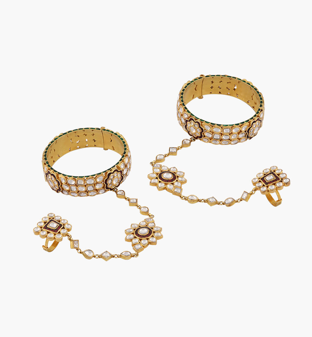 Sawansukha Polki Ladies Ring Bangle