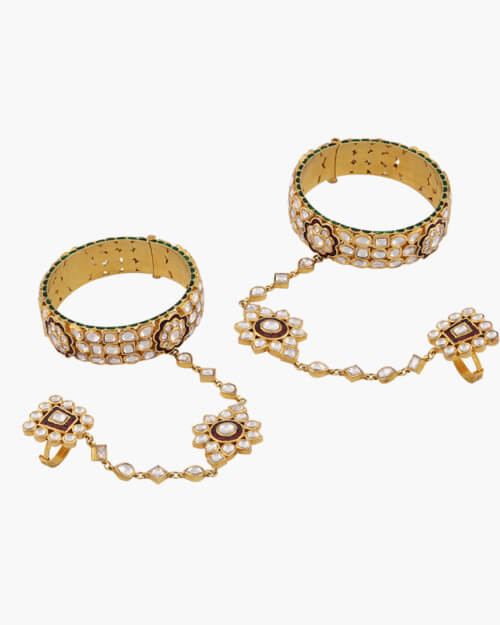 Sawansukha Polki Ladies Ring Bangle