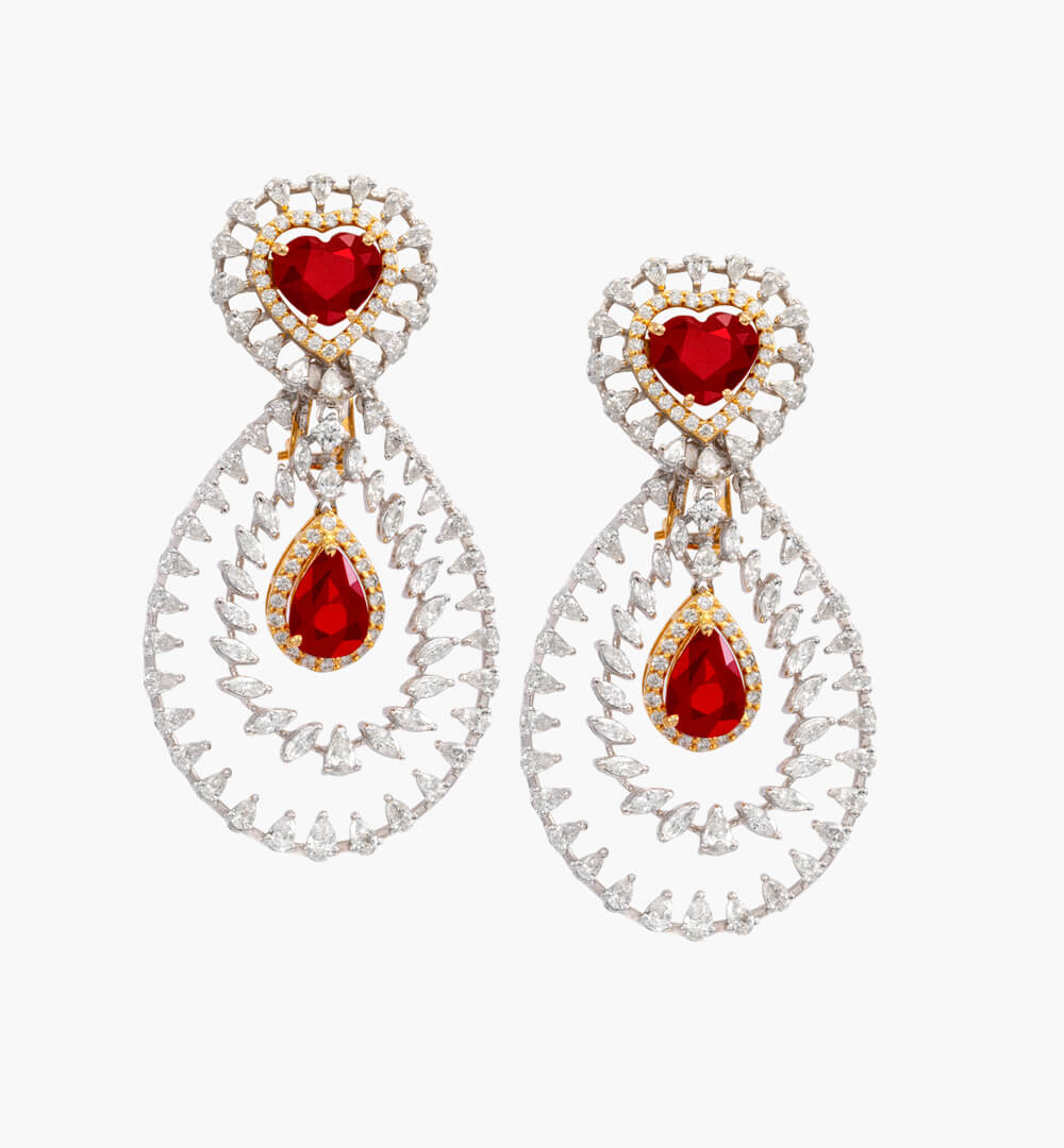 Sawansukha Diamond ColourStone Earring