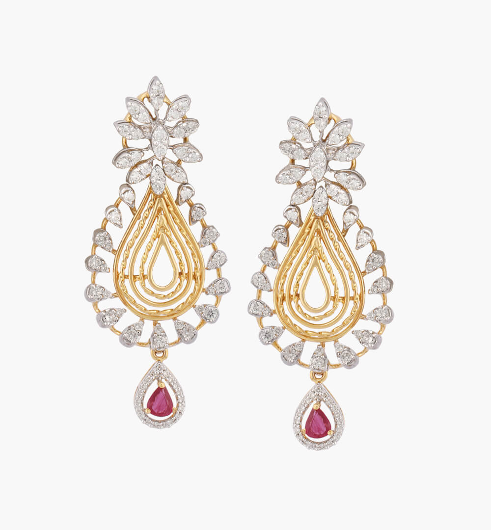 Sawansukha Diamond ColourStone Earring