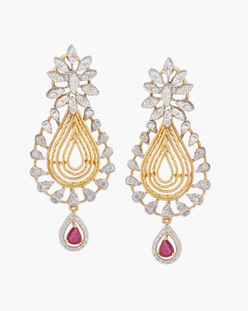 Sawansukha Diamond ColourStone Earring