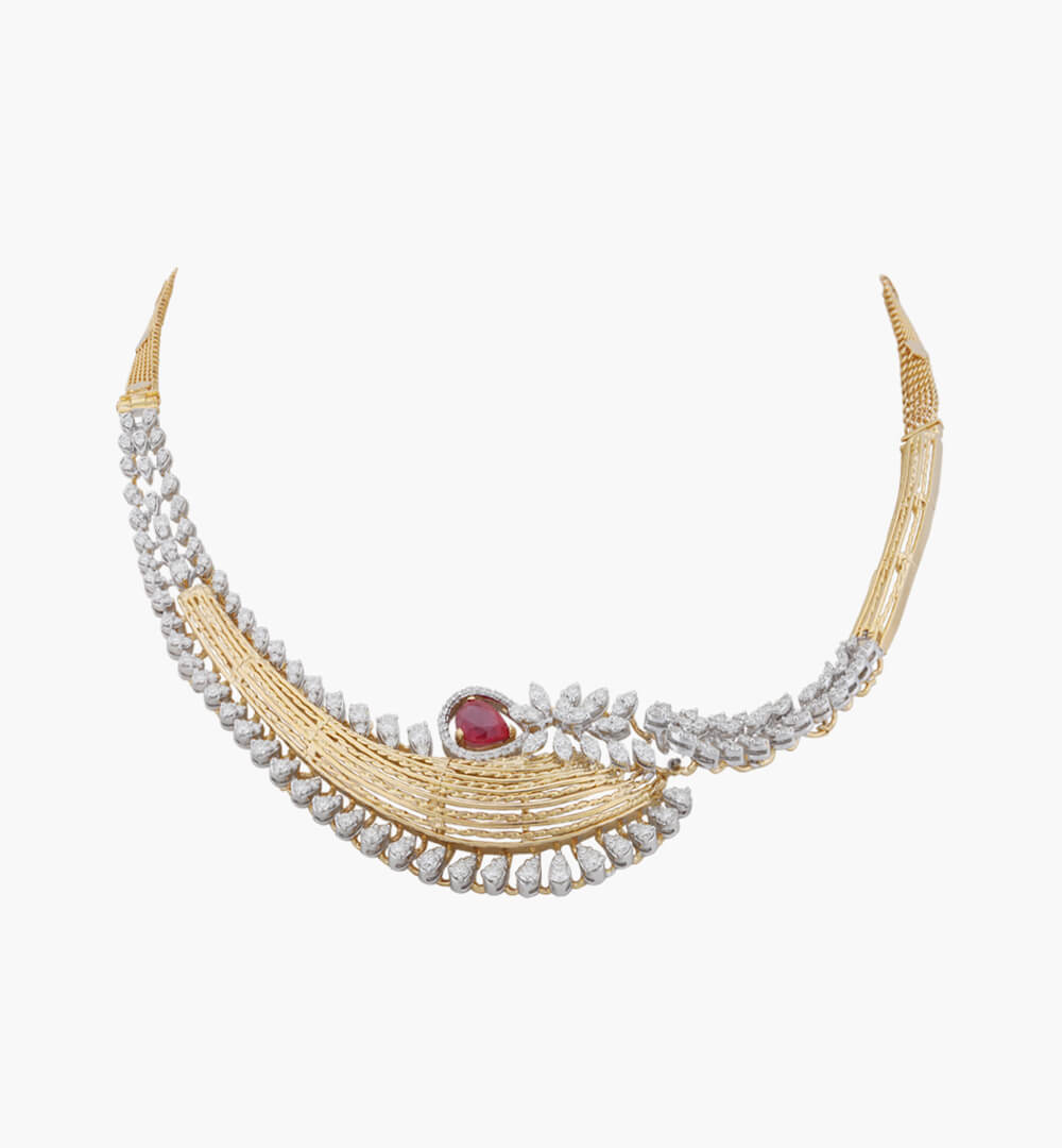 Sawansukha Diamond ColourStone Necklace