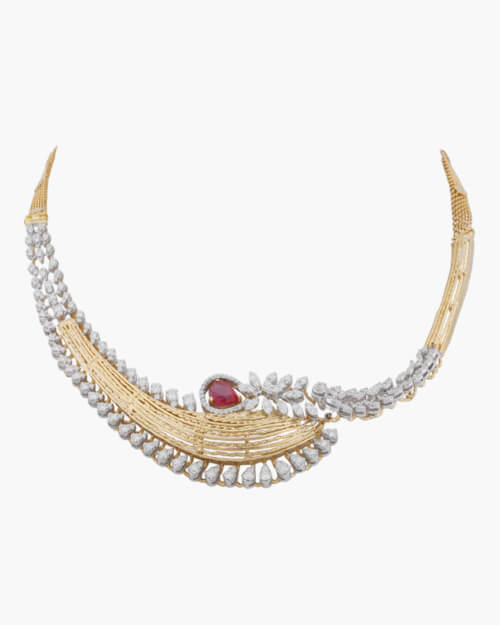 Sawansukha Diamond ColourStone Necklace