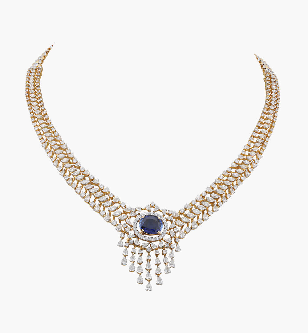 Sawansukha Diamond ColourStone Necklace