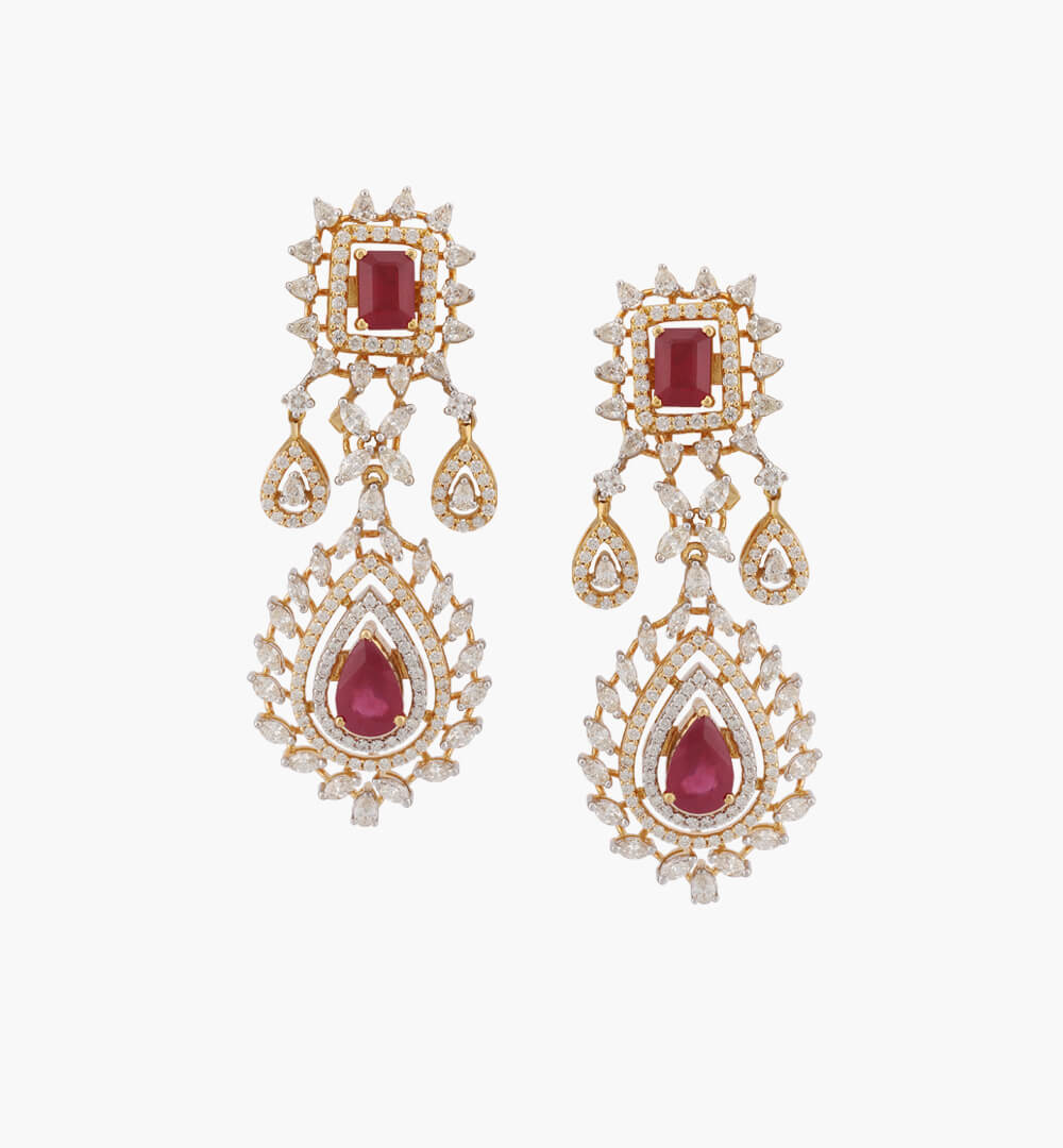 Sawansukha Diamond ColourStone Earring