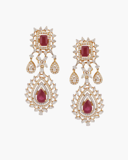 Sawansukha Diamond ColourStone Earring