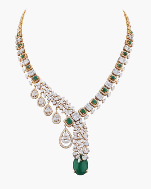 Sawansukha Diamond ColourStone Necklace