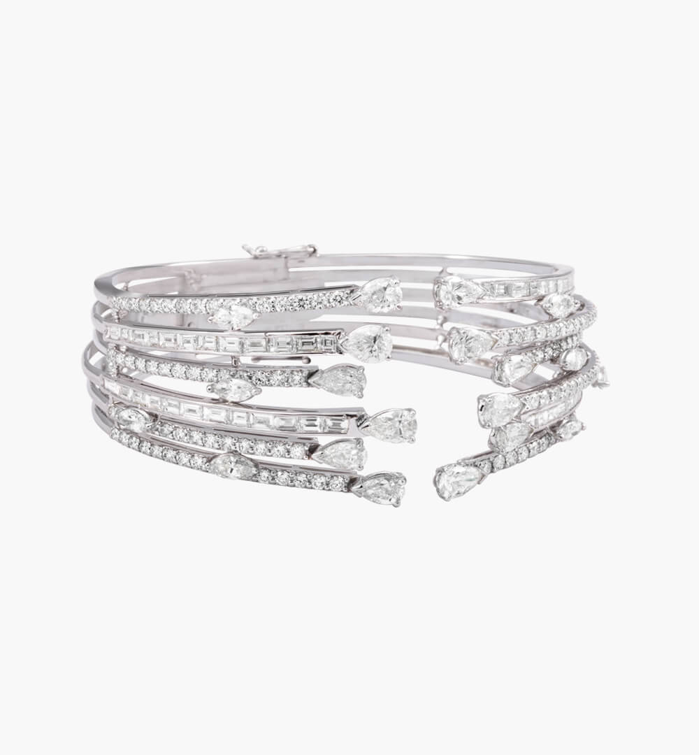 Sawansukha White Gold Diamond Ladies Bracelet