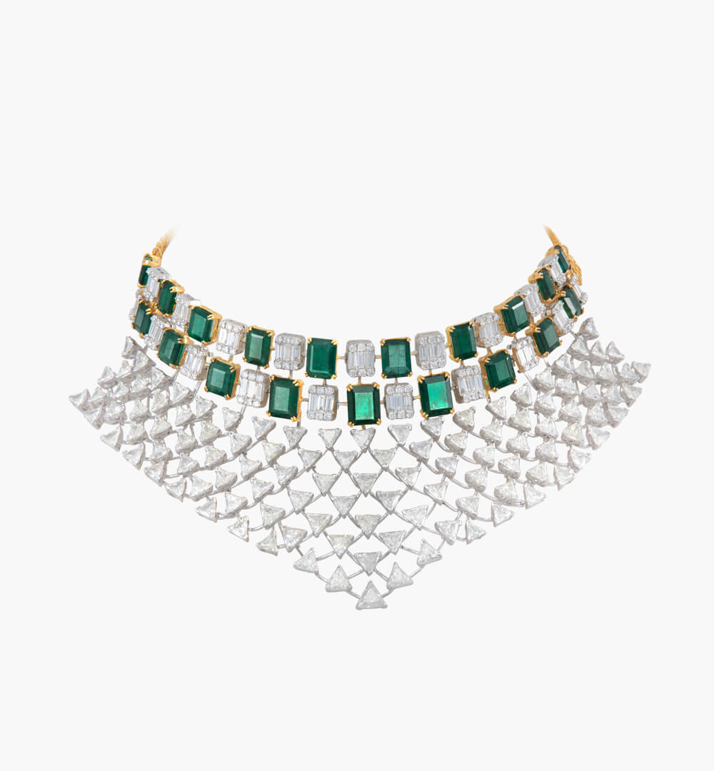 Sawansukha Diamond ColourStone Necklace