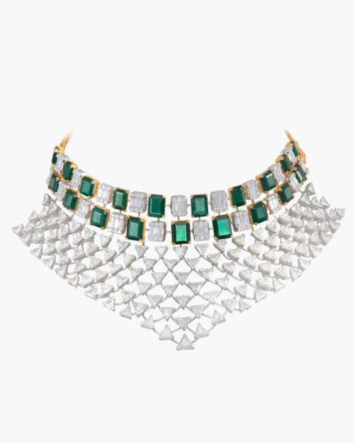 Sawansukha Diamond ColourStone Necklace