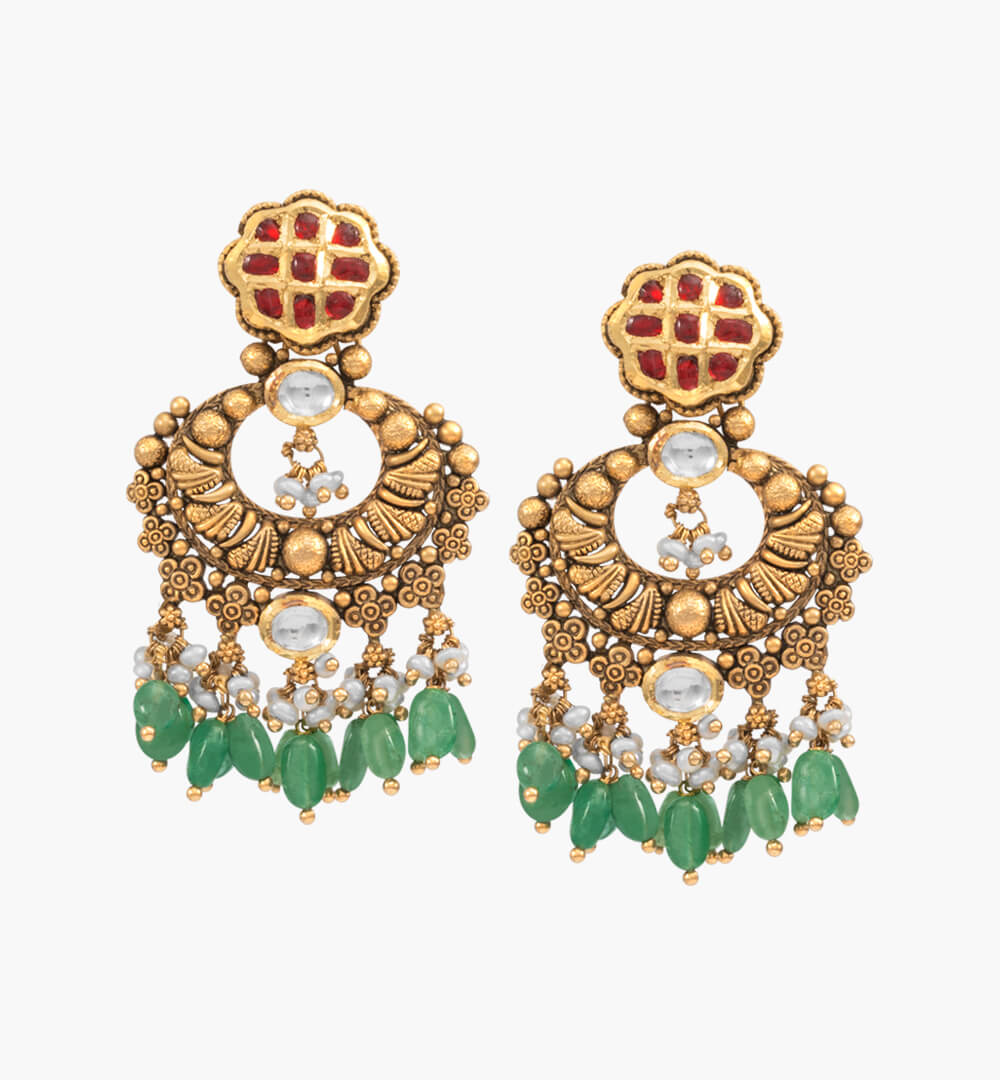 Sawansukha Antique Polki Earring