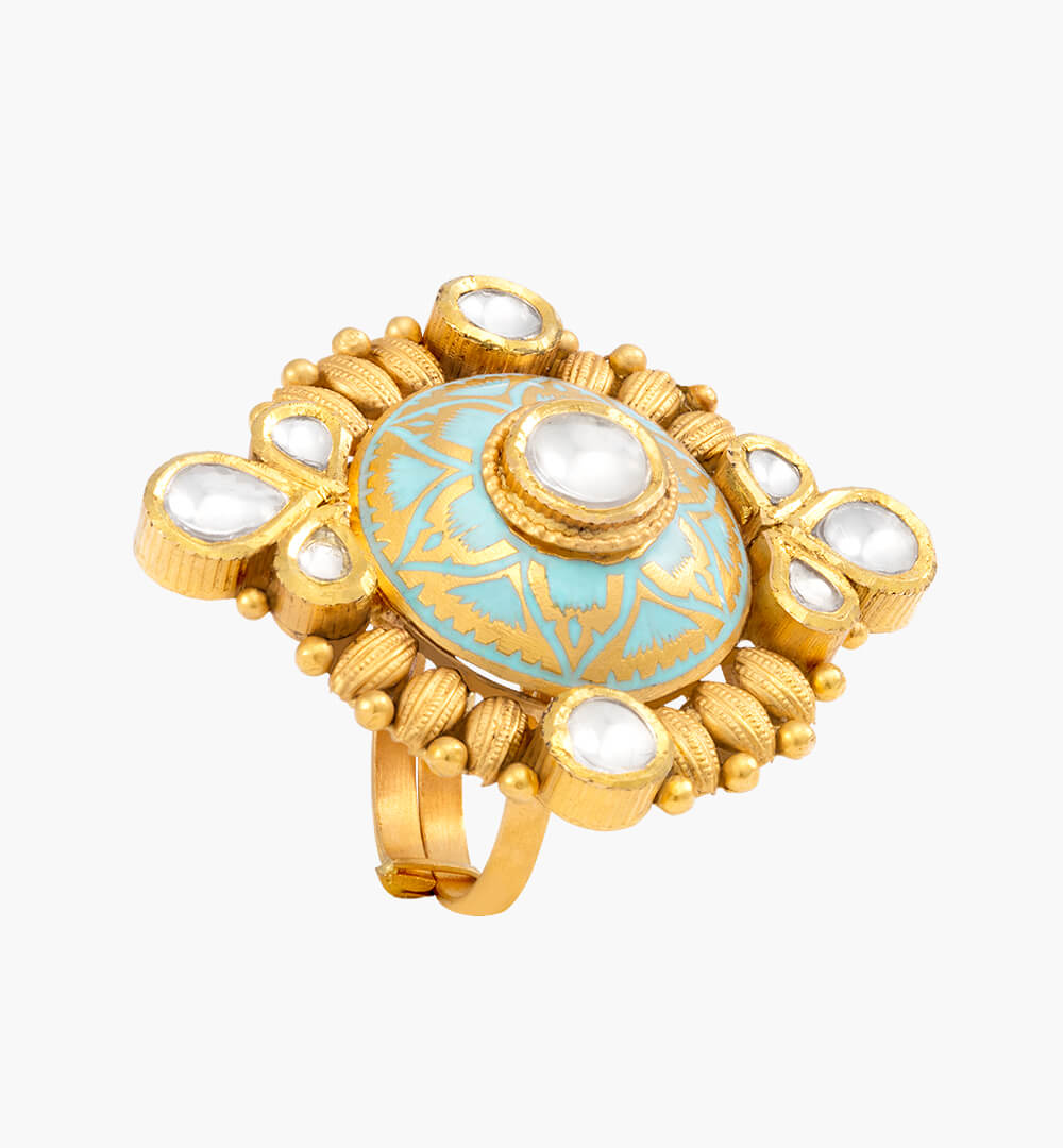 Sawansukha Meenakari Ladies Ring