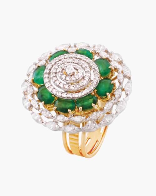 Sawansukha Diamond And ColourStone Ladies Cocktail Ring