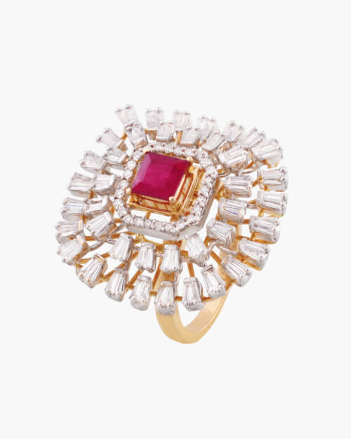 Sawansukha Diamond And ColourStone Ladies Cocktail Ring